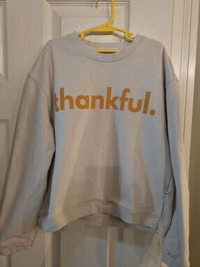 Minimalist Folk Co Kids Thanksgiving Pullover Sweatshirt Thanful 8-10